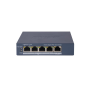 Switch PoE Hikvision DS-3E1505P-EI/M, 4 × Gigabit PoE port,1 × Gigabit RJ45 port, Total PoE Power Budget 45W, Support 802.1Q VLA